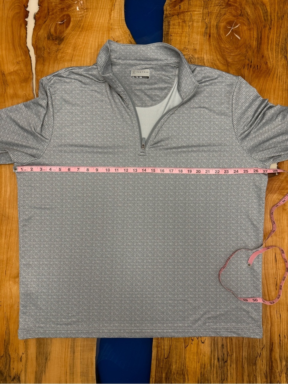 PGA TOUR Golf Quarter Zip Pullover XXL Gray Performance Stretch Medium Weight - Picture 2 of 10